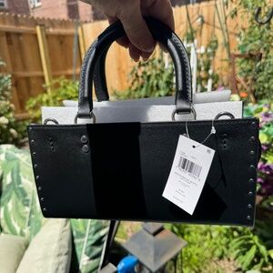 COACH Rogue Bag 26 With Rivets in Black Glovetanned leather CU048 NWT